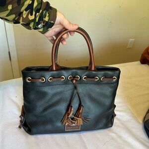 Dooney & Bourke pebble grain tassel tote